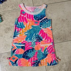 Lilly Pulitzer pineapple dress size XS 2-3 great pre-loved condition